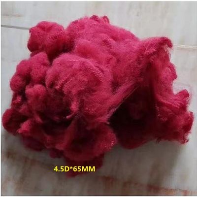 2.5Dtex*51mm添加物、回るNon-Woven生地のための固体明るく赤いリサイクルされた色ポリエステル ステープル ファイバ