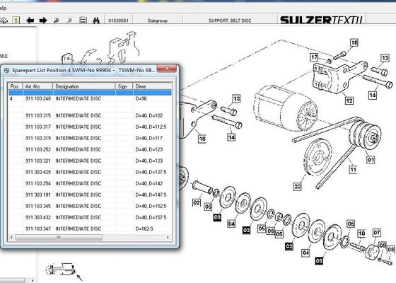 ベルト ディスクSulzerの予備品の織物の機械類の予備品の中間ディスク