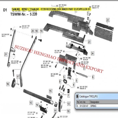 部品いいえ:Sulzer P7100の織物の機械類の予備品の911230147ばねの使用